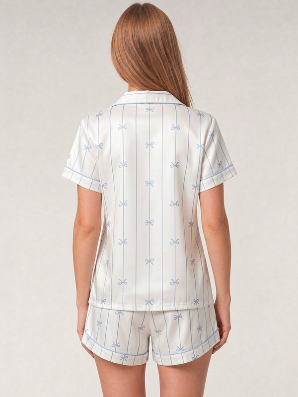 Bows And Buttons Pajama Set