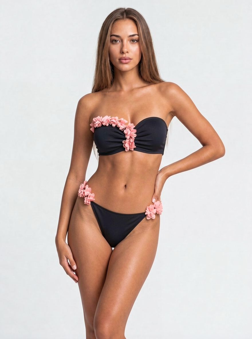 Midnight Bloom Bikini Set