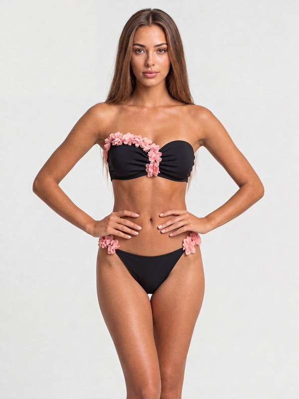 Midnight Bloom Bikini Set