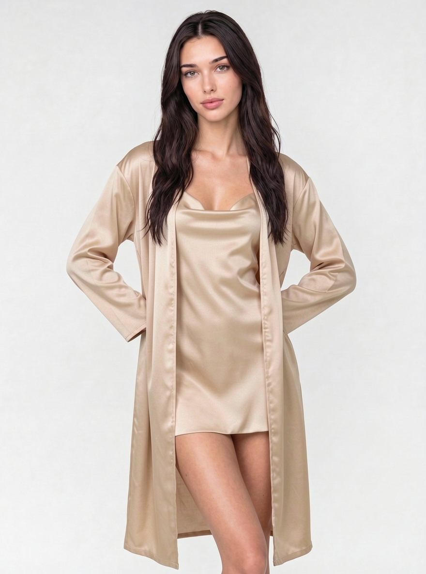 Midnight Presence Satin Robe