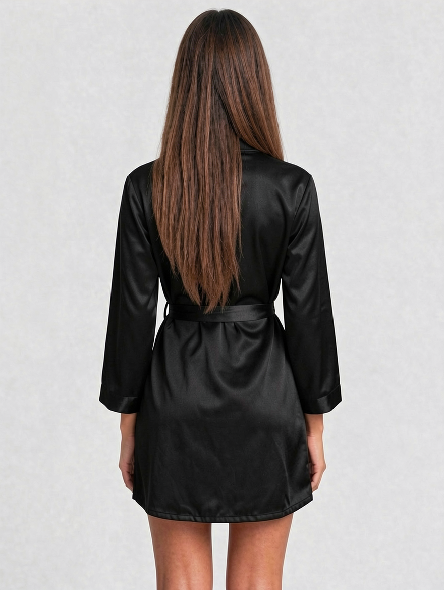 Midnight Soft Satin Robe