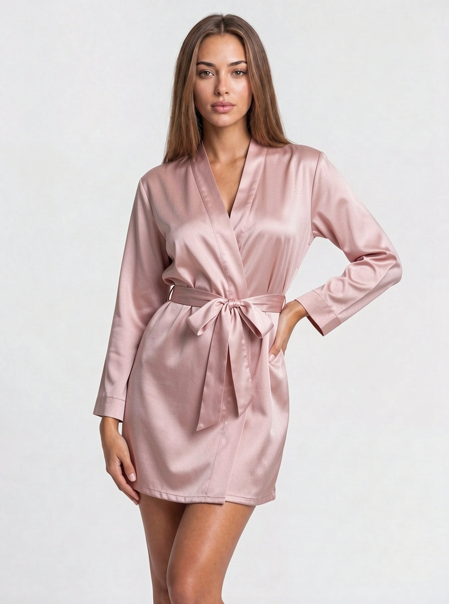 Midnight Soft Satin Robe